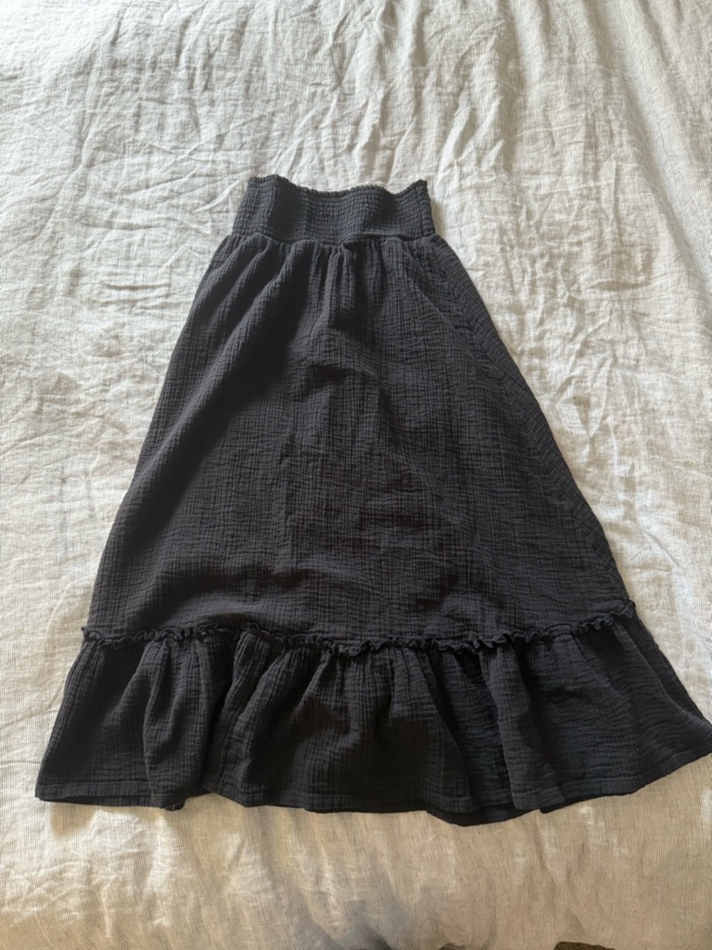 Quince organic cotton gauze maxi skirt size small